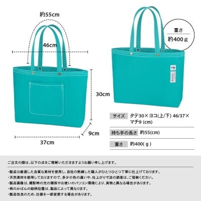【一澤信三郎帆布】綿帆布製手さげかばん No.17D あさぎ あさぎ 120周年限定|京都 鞄 老舗
