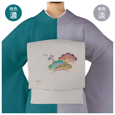 【和装振興応援プロジェクト】歳時記1月2「松の内」京手描友禅 染帯|染帯 着物 織物 人気 おすすめ