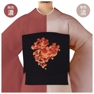 【和装振興応援プロジェクト】歳時記2月2「バレンタインデー」京手描友禅 染帯