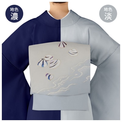 【和装振興応援プロジェクト】歳時記4月1「潮干狩り」京手描友禅 染帯|染帯 着物 織物 