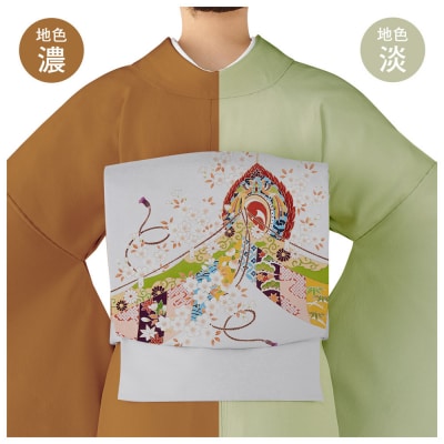 【和装振興応援プロジェクト】歳時記4月2「桜花祭」京手描友禅 染帯|染帯 着物 織物 
