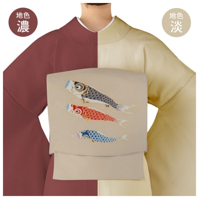 【和装振興応援プロジェクト】歳時記5月1「端午の節句」京手描友禅 染帯|染帯 着物 