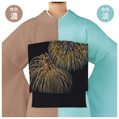 【和装振興応援プロジェクト】歳時記7月2「花火大会」京手描友禅 染帯|染帯 着物 織物 人気 