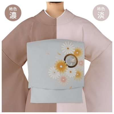 【和装振興応援プロジェクト】歳時記9月1「重陽の節句」京手描友禅 染帯|染帯 着物 織物 人気 