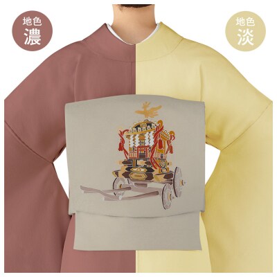 【和装振興応援プロジェクト】歳時記9月3「秋祭り」京手描友禅 染帯|染帯 着物 織物 