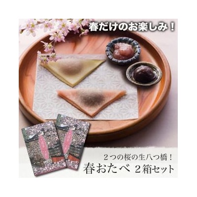 【美十】2つの桜の生八つ橋!春だけのお楽しみ!「春おたべ」2箱セット