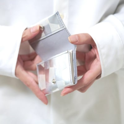 【KENTO HASHIGUCHI×伝統工芸士】銀引箔 30枚カードケース(マチあり)|名刺入れ