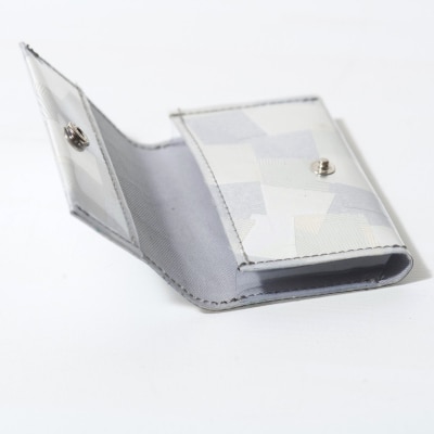【KENTO HASHIGUCHI×京都西陣織】銀引箔 30枚カードケース(マチあり)|名刺入れ