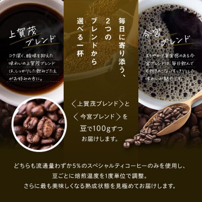 【AMANO COFFEE ROASTERS】コーヒー 上賀茂ブレンド・今宮ブレンド〈豆タイプ〉