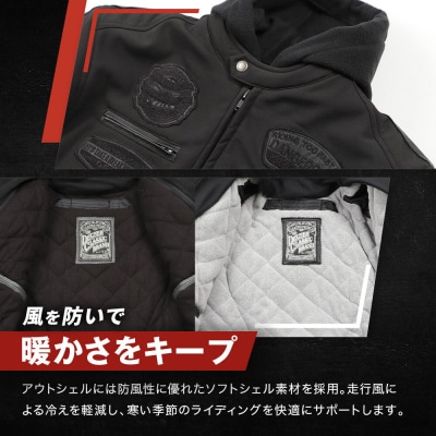 【デグナー】ソフトシェルジャケット[22WJ-10] ブラック Mサイズ|京都 バイクギア