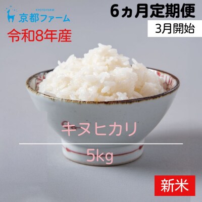 〈6か月定期便・3月開始〉【京都ファーム】令和8年産 京都ファームのキヌヒカリ 5kg
