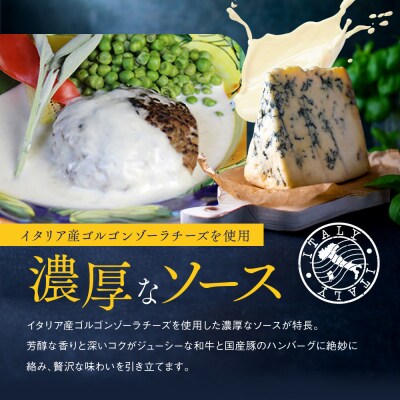 【京阪百貨店】ダニエルズ 和牛と国産豚のハンバーグ ゴルゴンゾーラチーズソース<10個セット>