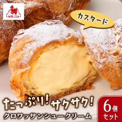 【まざあぐうす】クロワッサンシュークリーム6個セット(カスタード)|京都 人気スイーツ