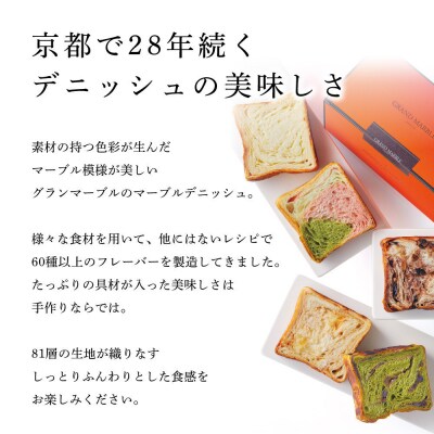 【高島屋選定品】〈グランマーブル〉祇園辻利抹茶ショコラ+あんバター マーブルデニッシュ2本セット