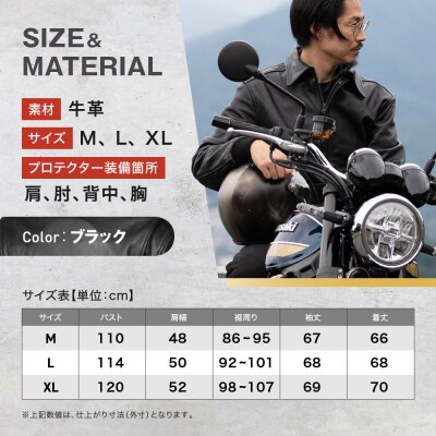 【デグナー】レザーA-2ジャケット 23WJ-7 Lサイズ|京都 バイクギア 人気ブランド 