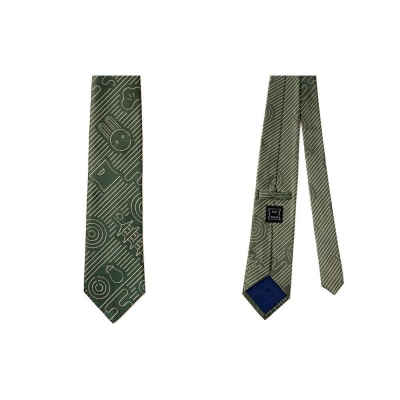 【高島屋選定品】三三屋×NEKADO西陣織のネクタイ(砂紋) グリーン|京都 ネクタイ 人気