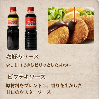 【ツバメソース】お好みソース・ビフテキソース 2種詰め合わせ 500ml 各1本 