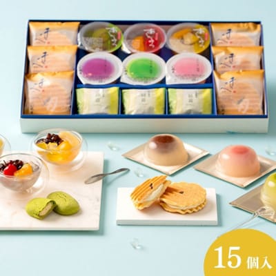 【鼓月】お中元和菓子4種詰合せ 15個入