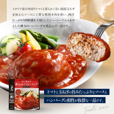 神戸開花亭 煮込みハンバーグ トマトソース 190g×2袋|京都 有名店 ハンバーグ 人気セット