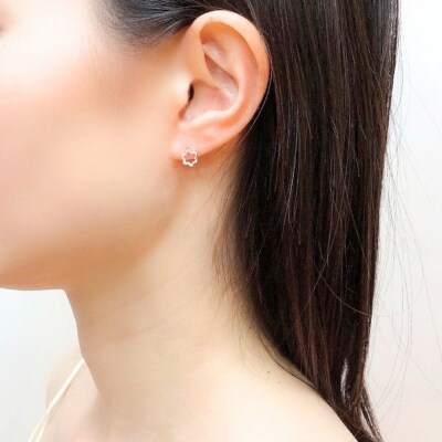 【KAORU】ミニ ミモザ ピアス / シルバー|京都 アクセサリー ブランド 人気ジュエリー