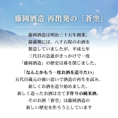 【藤岡酒造】蒼空 純米吟醸酒・山田錦 500ml 1本|伏見 純米吟醸酒 人気
