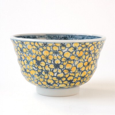 【たち吉】山水山吹文飯茶碗 京都 茶碗 陶芸品 人気 おすすめ 京焼 清水焼 焼物 軽量