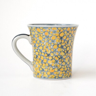 【たち吉】山水山吹文マグ 京都 マグ 陶芸品 人気 おすすめ 京焼 清水焼 マグ マグカップ 