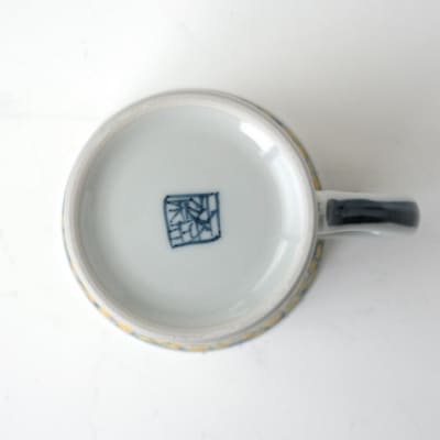【たち吉】山水山吹文マグ 京都 マグ 陶芸品 人気 おすすめ 京焼 清水焼 マグ マグカップ 