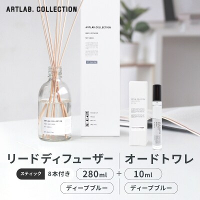 リードディフューザー(ディープブルー)280ml+オードトワレ(ディープブルー)10ml 