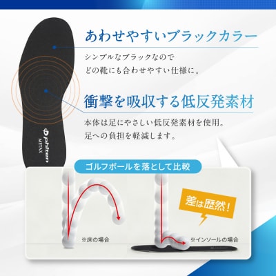 【ファイテン】インソール フラットタイプ メタックス ブラック<21.0～25.0cm>