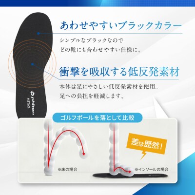 【ファイテン】インソール フラットタイプ メタックス ブラック<24.0～28.0cm>