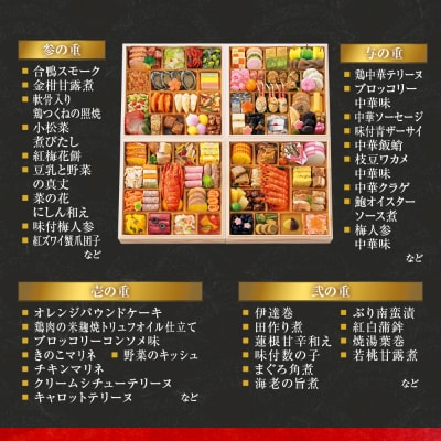 【高島屋選定品】〈しょうざん〉和洋中おせち料理 与段重「華響」5~6人前 料亭 おせち 人気