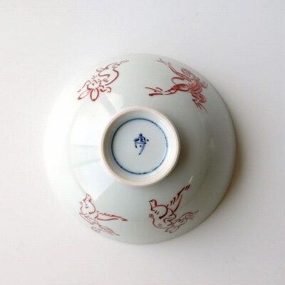 【たち吉】鳥獣戯画 飯茶碗 赤絵|京都 茶碗 陶芸品 人気 おすすめ