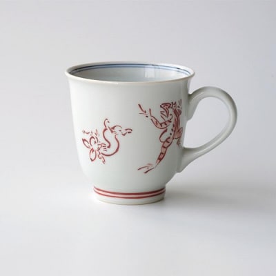 【たち吉】鳥獣戯画 マグ 赤絵|京都 マグカップ 陶芸品 人気 おすすめ