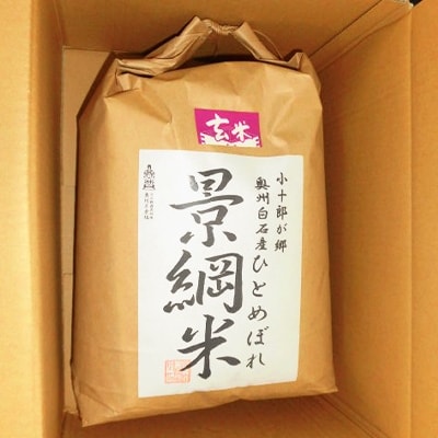 【令和元年産】景綱米(ひとめぼれ)　玄米10kg[4206-059]