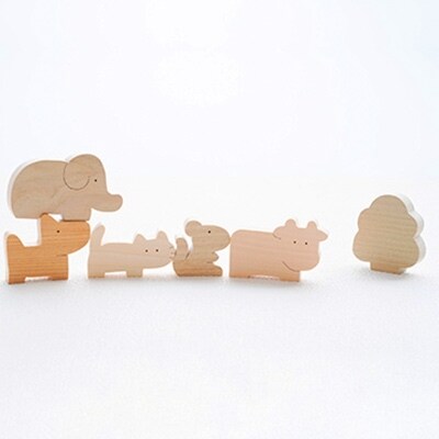 皇室ご愛用品 木のおもちゃ 動物積み木