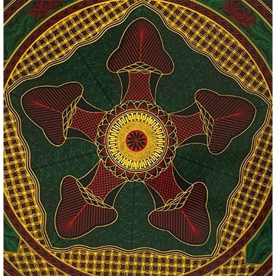 飾盆彩色キンマ塗　54cm(盆立付)