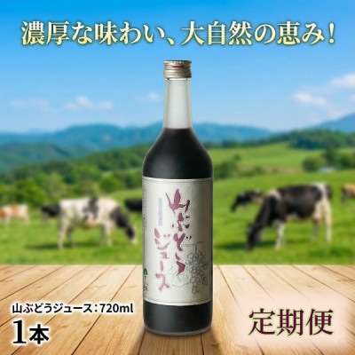 【毎月定期便】山ぶどうジュース 720ml×1本全8回