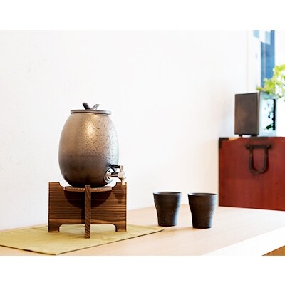 信楽焼・明山の焼酎サーバー 金彩釉 2.2L　s10-5