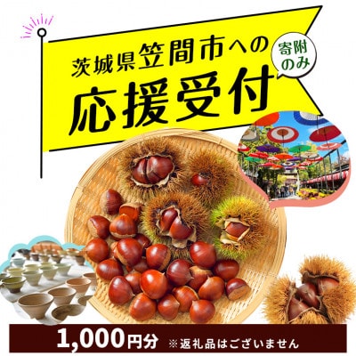 【返礼品なし】茨城県笠間市応援寄附金1,000円 (寄附のみの応援受付)