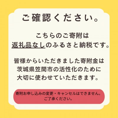 【返礼品なし】茨城県笠間市応援寄附金1,000円 (寄附のみの応援受付)