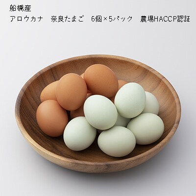 生で食べて美味しい　アロウカナ　奈良たまご　30個セット6個×5パック　幸せの青いたまご　奈良養鶏園