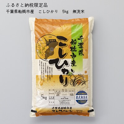 ふるさと納税限定品　千葉県船橋市産　こしひかり　乾式無洗米　5㎏　令和4年産　一般販売なし　希少　米