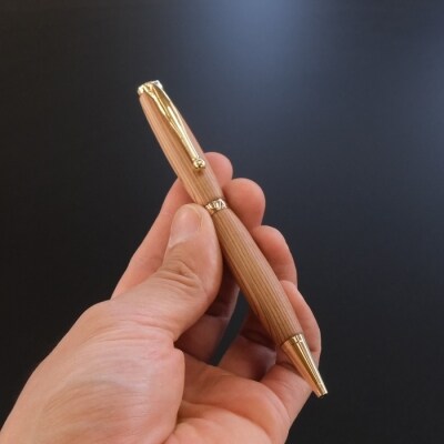 木製ボールペン(金具部分金色)(L40)