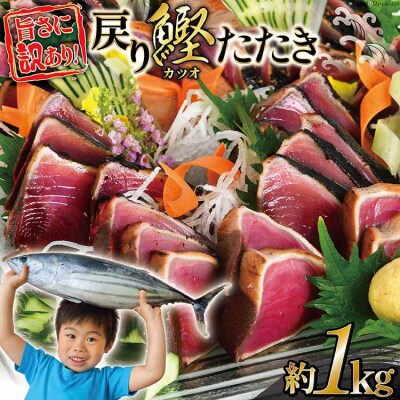 戻り鰹たたき 約1kg カツオ かつお 鮮魚 トロ 冷凍 / カネダイ [20564358]