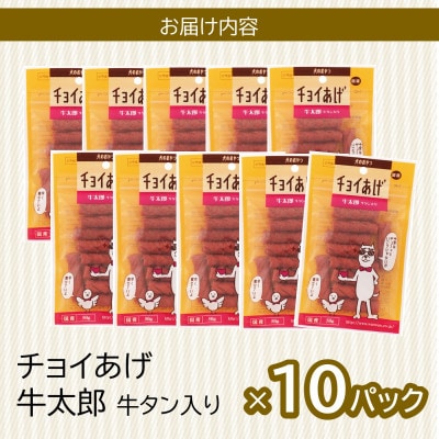 《10パック》牛太郎牛タン入り(50g×10P)チョイあげ犬のおやつ(チャック付)WNW33