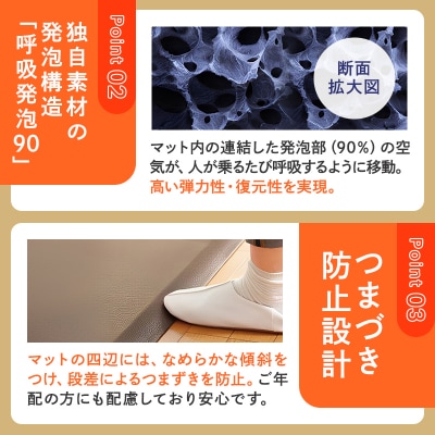 [ドクター マット L・183cm・リッチブラウン] キッチンマット [No5698-0443]