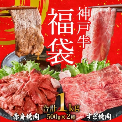 期間限定寄附額 神戸牛 赤身焼肉 500g すき焼肉 500g A4以上 [No5698-0552]