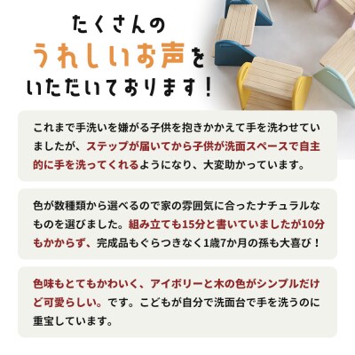 キッズステップ -tina- シアングレー 子供用 踏み台 椅子 [No5698-0800]