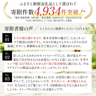 アラジン グリーン 緑   ポータブルガスヒーター SAG-BF02FG [No5698-0738]